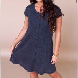 She + Sky Small Gray T Shirt Dress